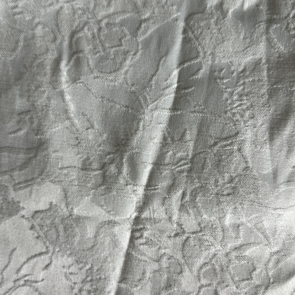 Cream white Aline dress with flower ruffle detail - Picture 4 of 4